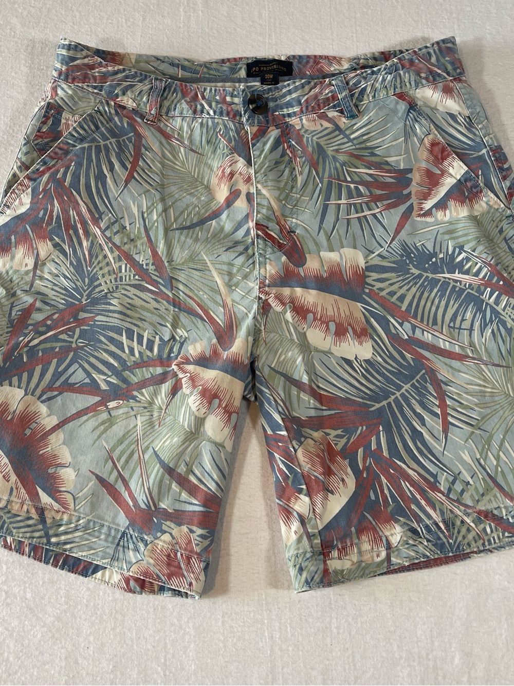 CPO Provisions Men’s Tropical Print Flat Front Shorts